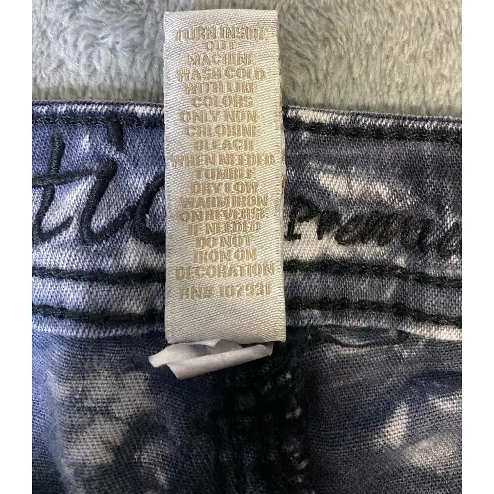 Justice Premium Jeans Girl’s Simply Low Tie Dye Gray Denim Skinny Jeans Size 10R